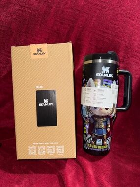 Stanley Flowstate Quencher H2.0 40oz. Black Tumbler with Thor Character Art- New